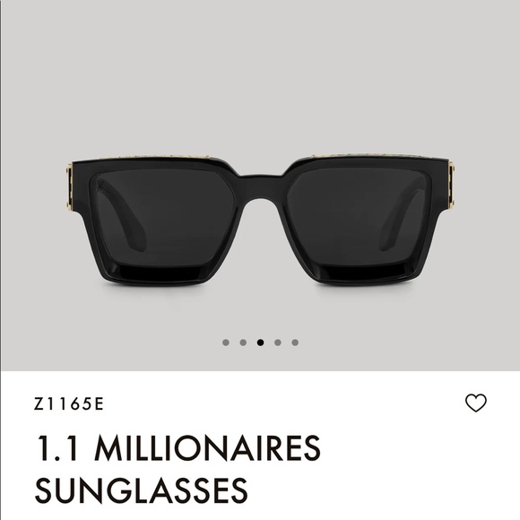 Louis Vuitton UNISEX 1.1 MILLIONAIRES SUNGLASSES in Black and Gold - Picture 6 of 7